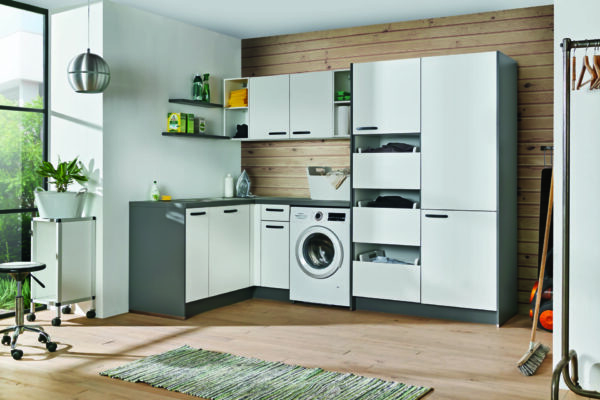 EHL280M521NN | Front: Weiß Matt | Korpus: Anthrazit | Platte: Anthrazit Steinstruktur